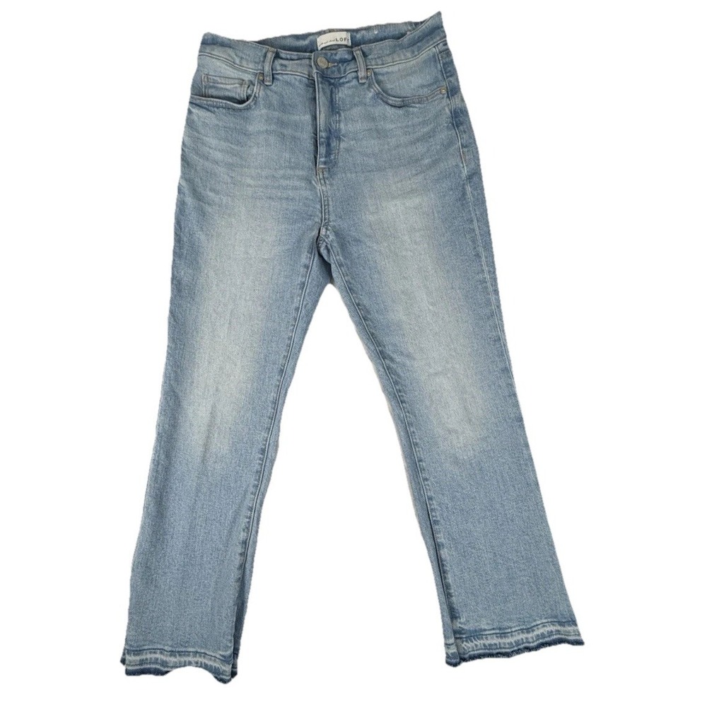 Ann Taylor Loft Jeans Womens Size 27 4 Blue‎ Denim THE KICK CROP 11" Rise 27x25